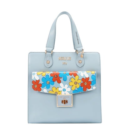BOLSA DE TOTE POP FLORAL (AZUL)