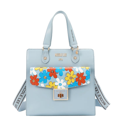 BOLSA DE TOTE POP FLORAL (AZUL)