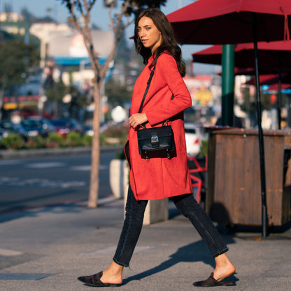 SUSU the Linda Black Crossbody Backpack Purse